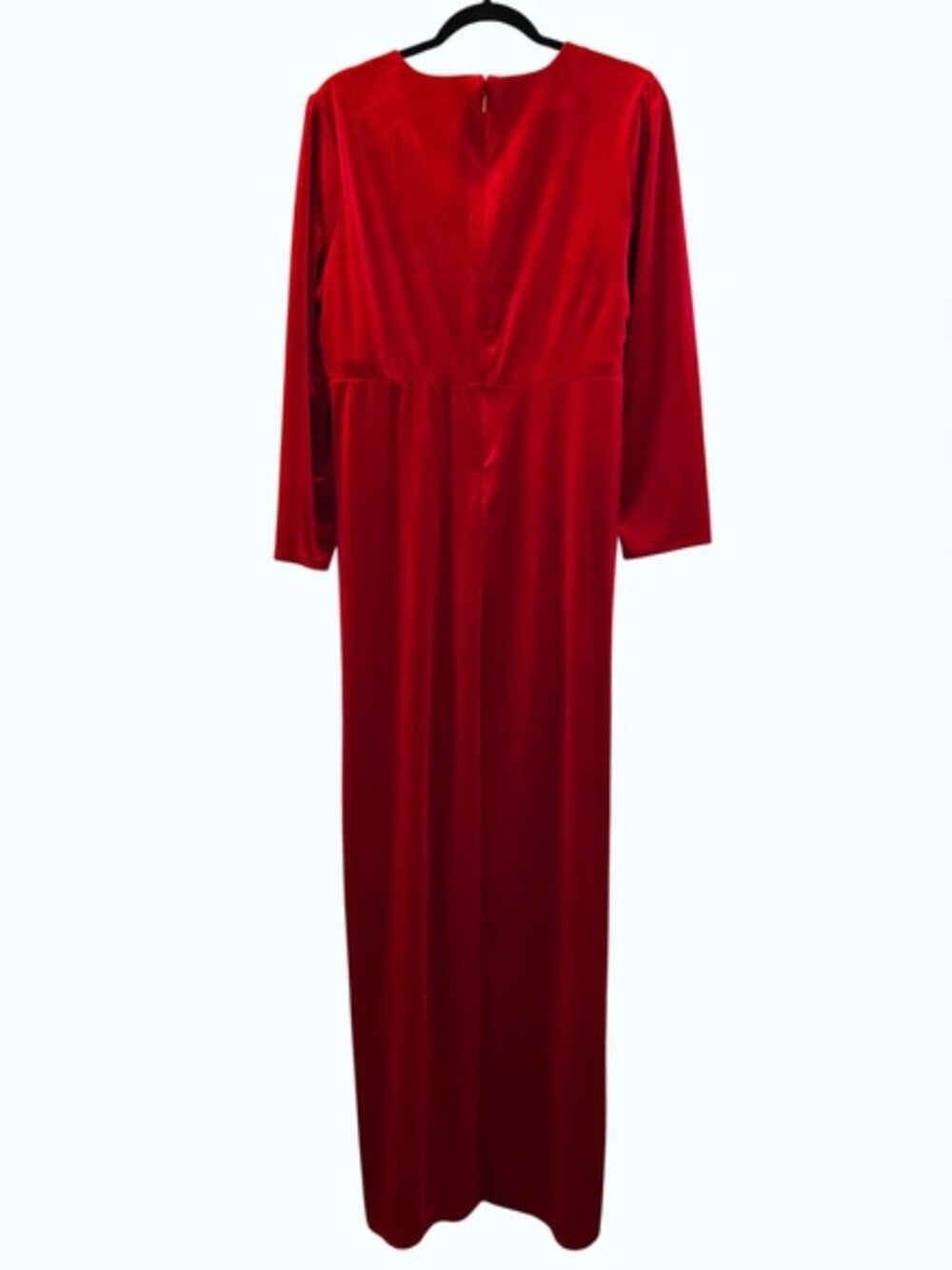 NWT - Torrid Size 22 Red LS Velvet Hi Slit Maxi - Picture 4 of 10
